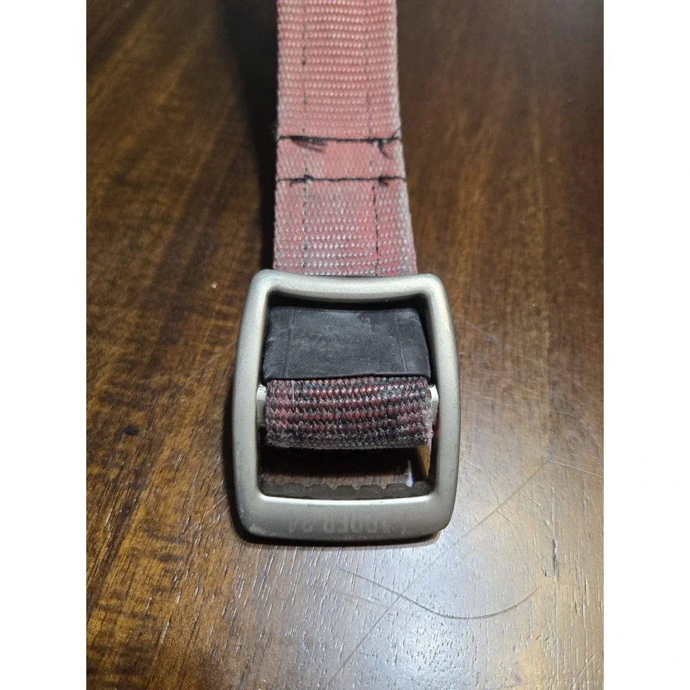 Ladder 34 Recycled Fire Hose Belt Adjustable Red Grip Decommissioned Web Buckle